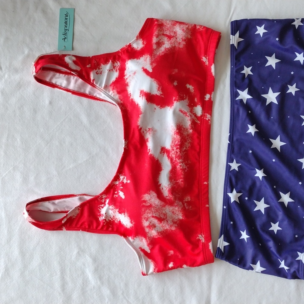 Adisputent high waist bikini womens XXL American flag - Picture 3 of 9